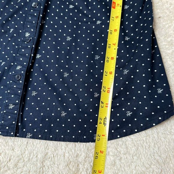 Tommy Hilfiger Classic Fit Black White Polka Dot L/S Shirt Career Size SP - Picture 3 of 7